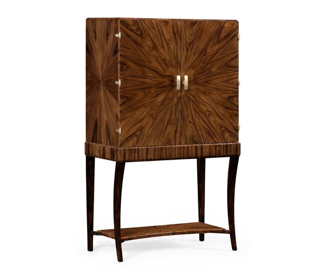 JC Modern - Santos Collection - Art Deco Satin Drinks Cabinet