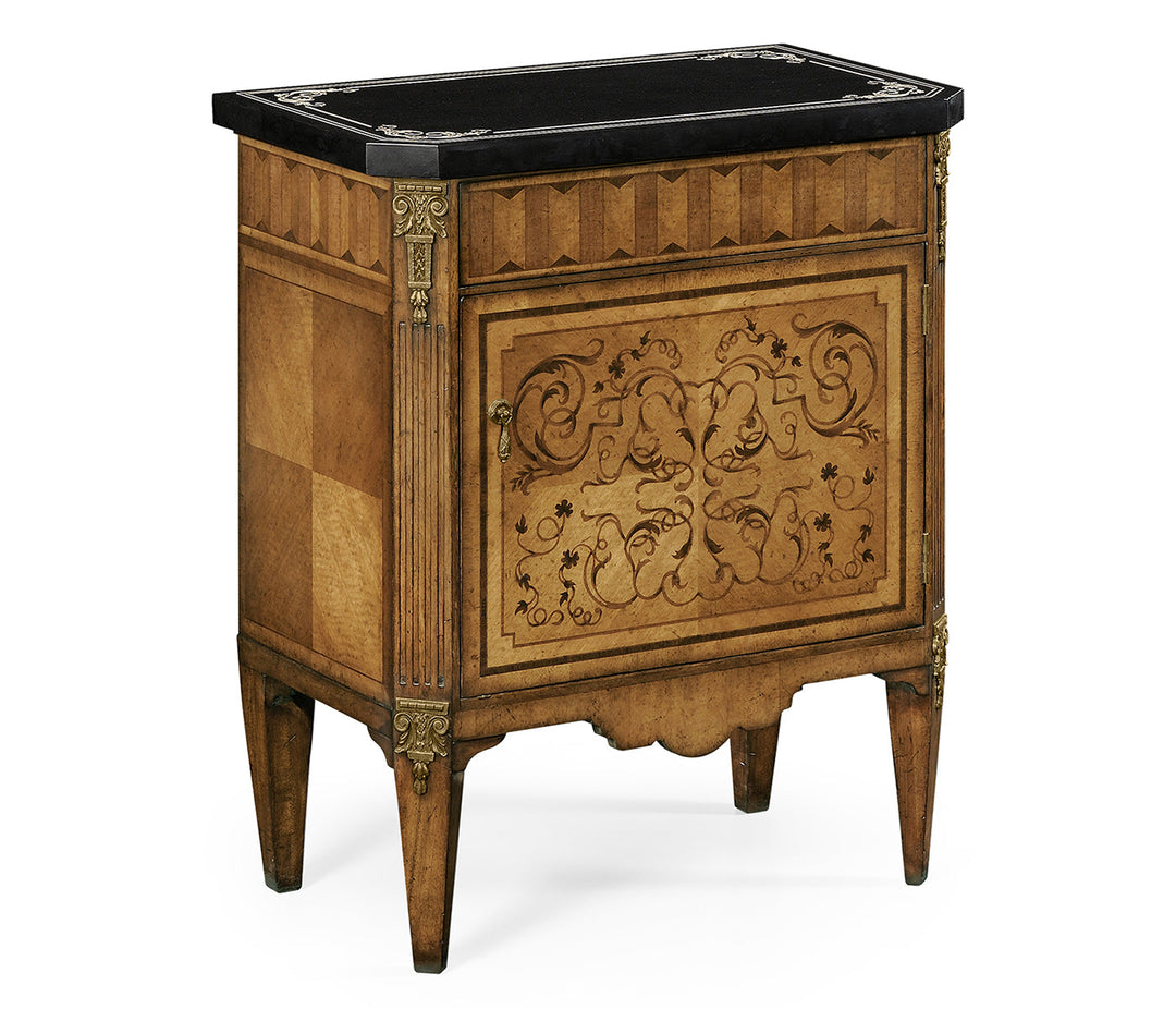 Venetian Collection - Small Satinwood & Black Scagliola Italian Commode