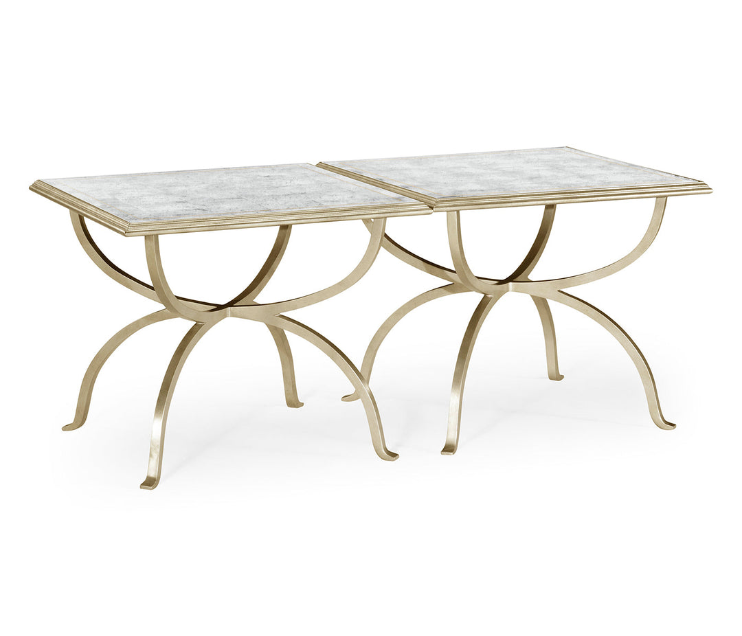 JC Modern - Luxe Collection - Églomisé & Silver Iron Set of Two Tables