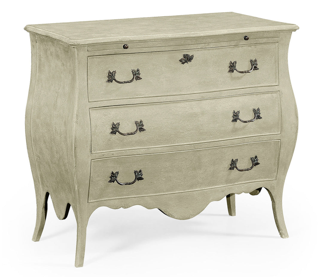 Country Farmhouse Collection - Grey Painted Bombé Chest