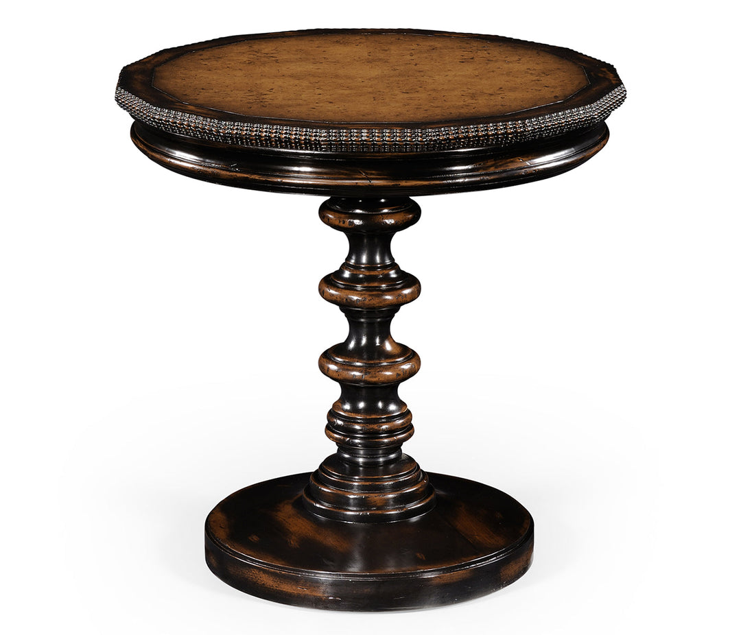 Bingley Collection - Gadrooned burl topped side table