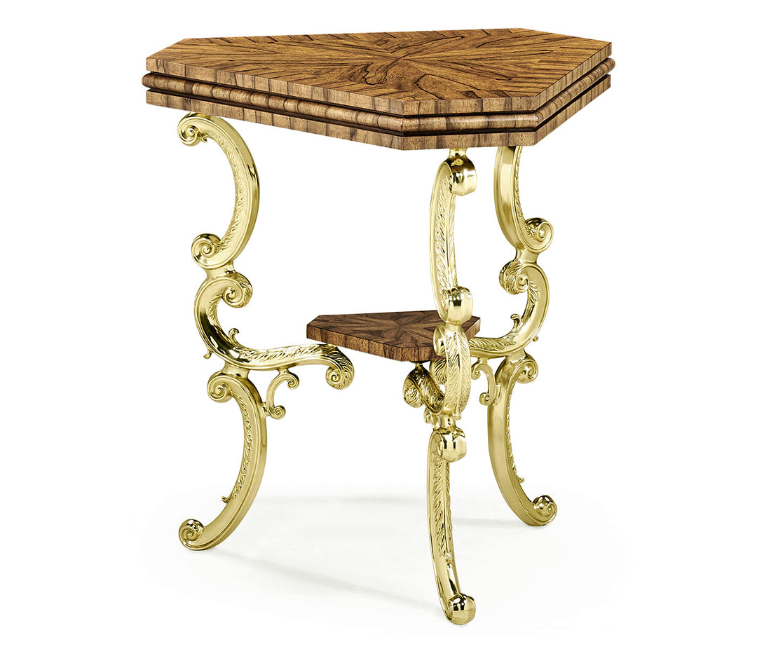 Windsor Collection - Argentinian walnut triangular topped side table