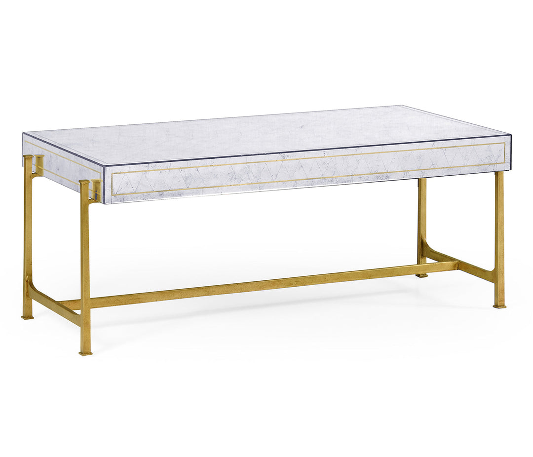 JC Modern - Luxe Collection - Églomisé & Iron Box Top Coffee Table