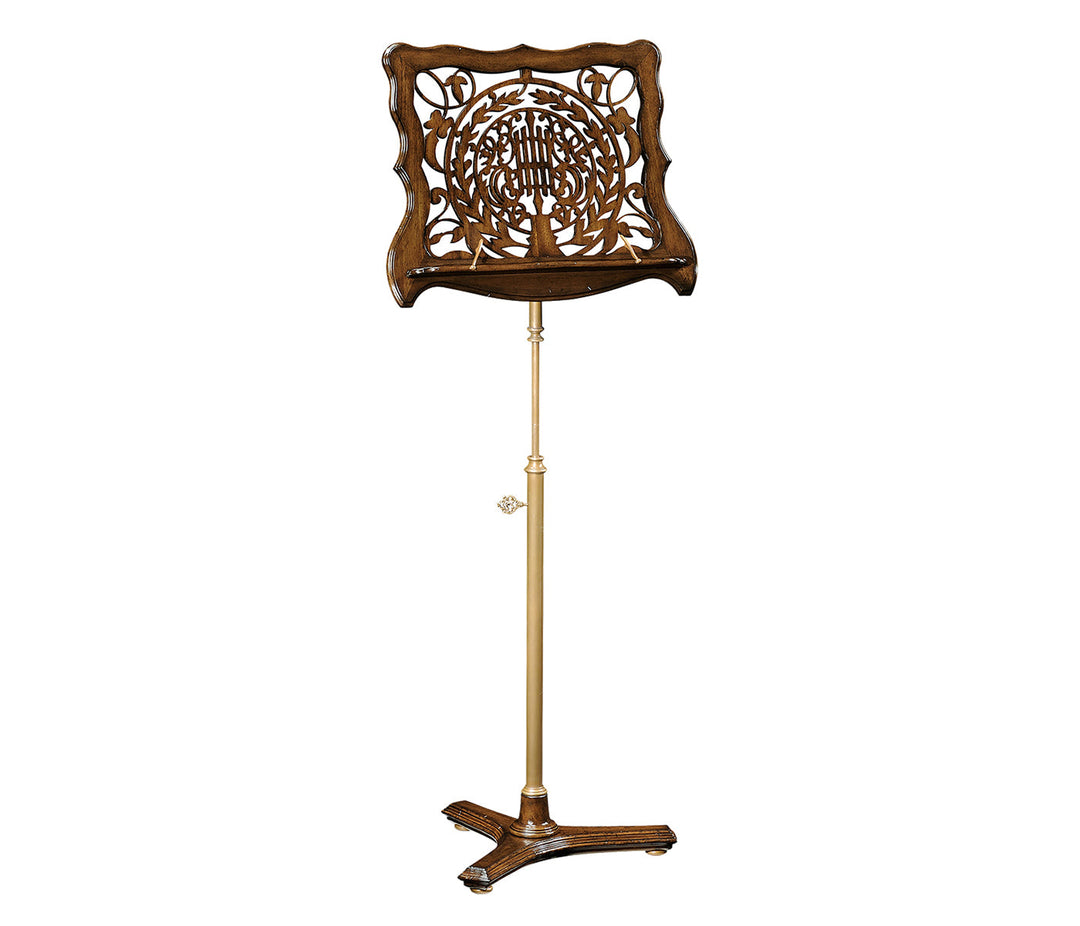 Country Farmhouse Collection - Fretwork Walnut Adjustable Music Stand