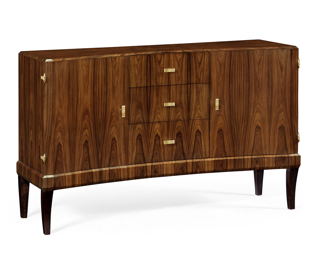 JC Modern - Santos Collection - Art Deco High Lustre Curved Sideboard