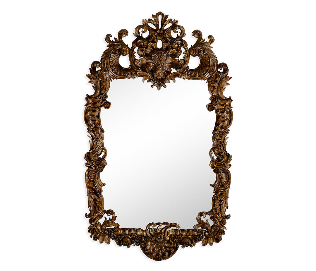 Windsor Collection - Finely carved walnut rococo style mirror