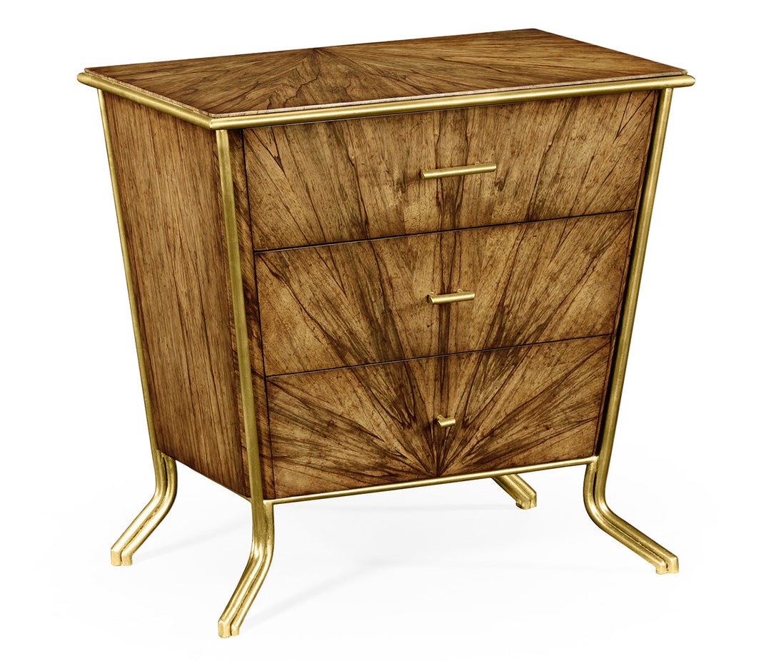 Moroccan Collection - Argentinian Walnut Bedside Chest of Drawers