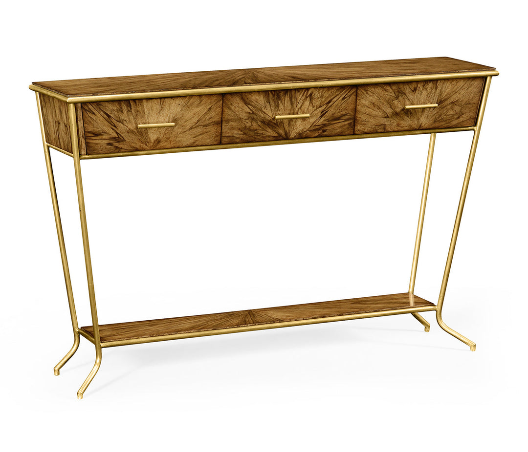 Moroccan Collection - Argentinian walnut veneered tapering console