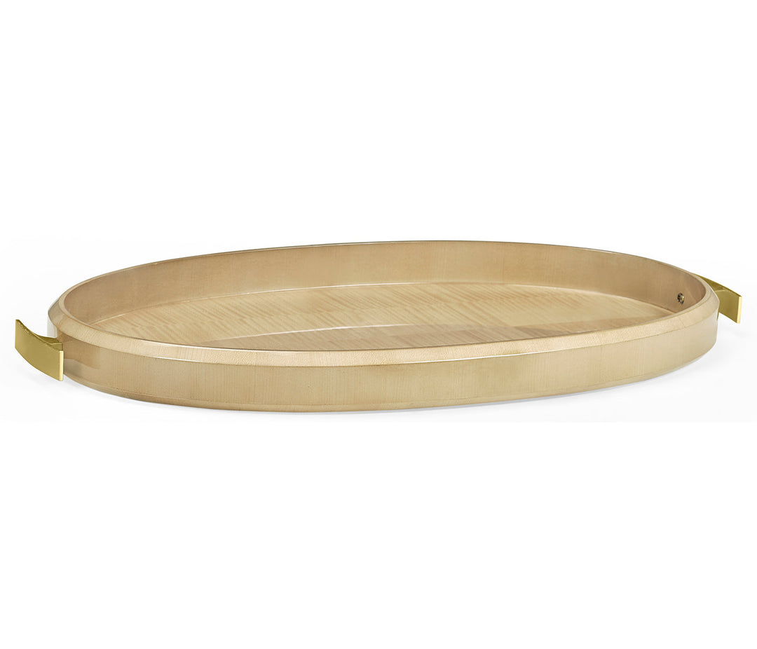 JC Modern - Opera Collection - Art Deco Oval Tray with Brass