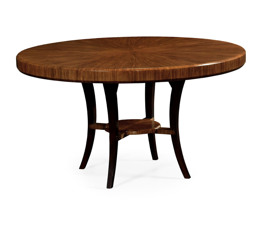 JC Modern - Santos Collection - 54" Art Deco Satin Round Dining Table