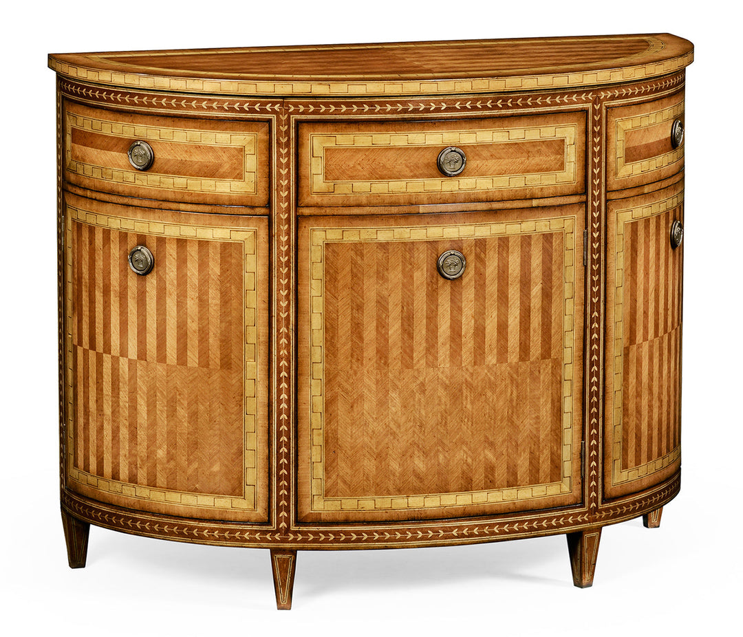 Versailles Collection - Satinwood demilune cabinet