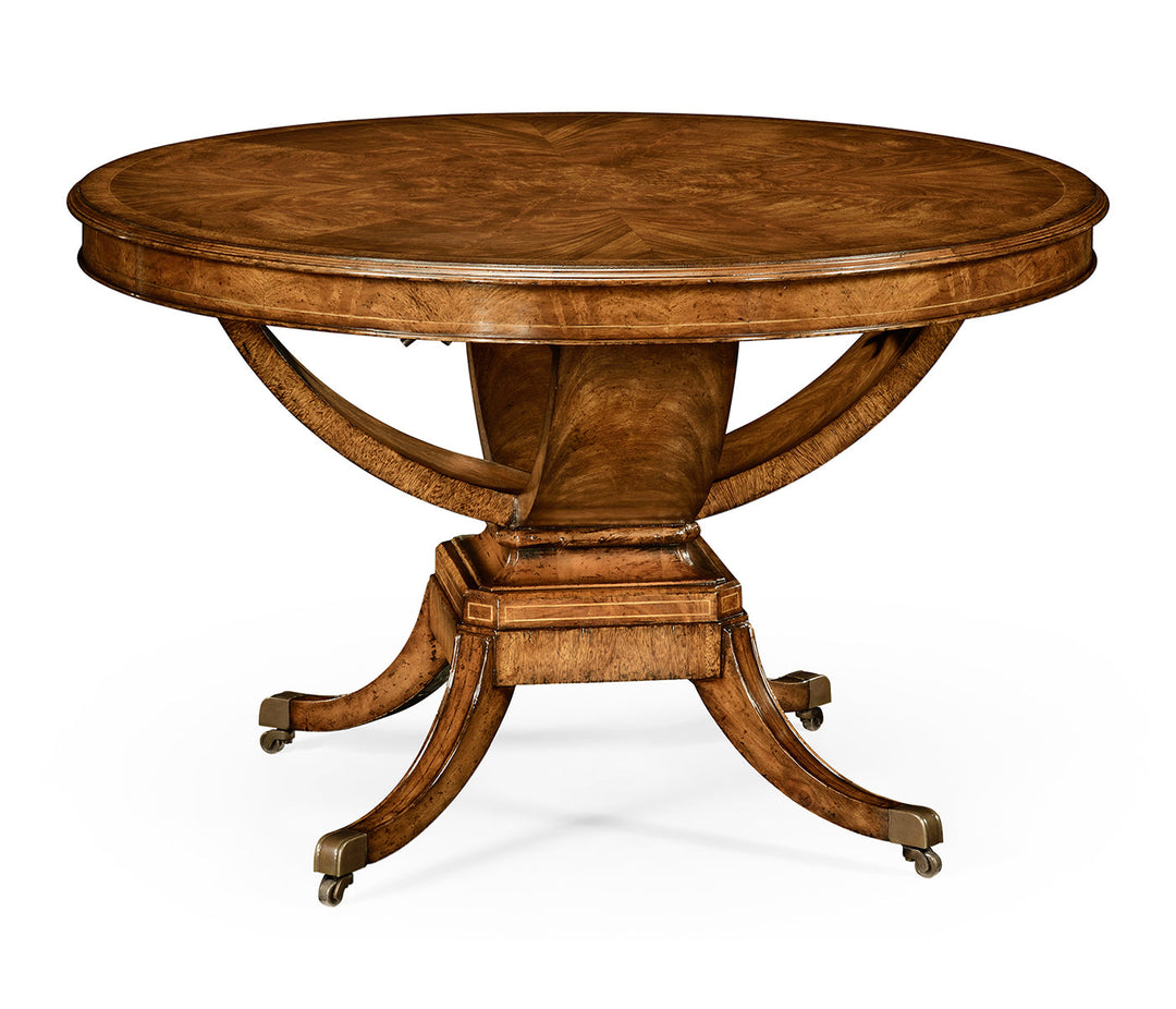 Windsor Collection - Biedermeier style crotch walnut centre or library table