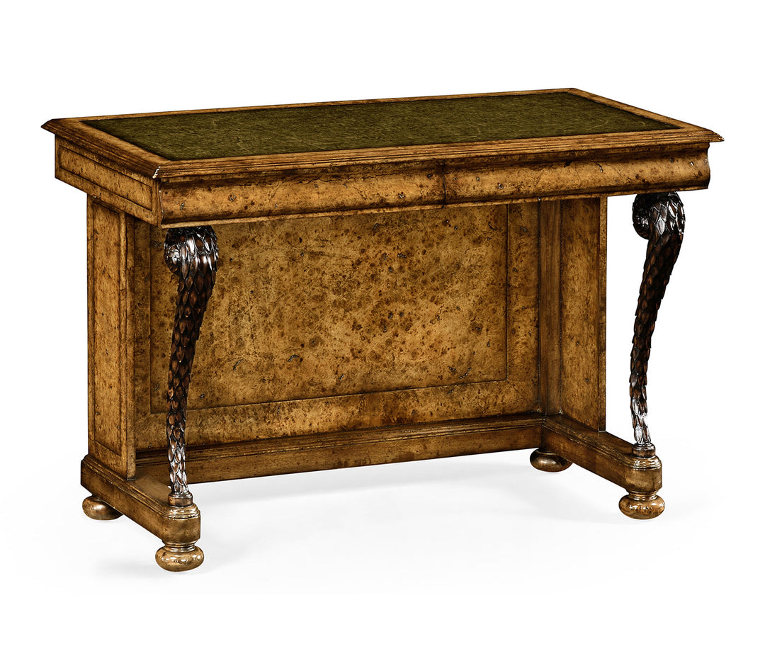 Nottinghamshire Collection - Burl oak "pangolin" writing desk