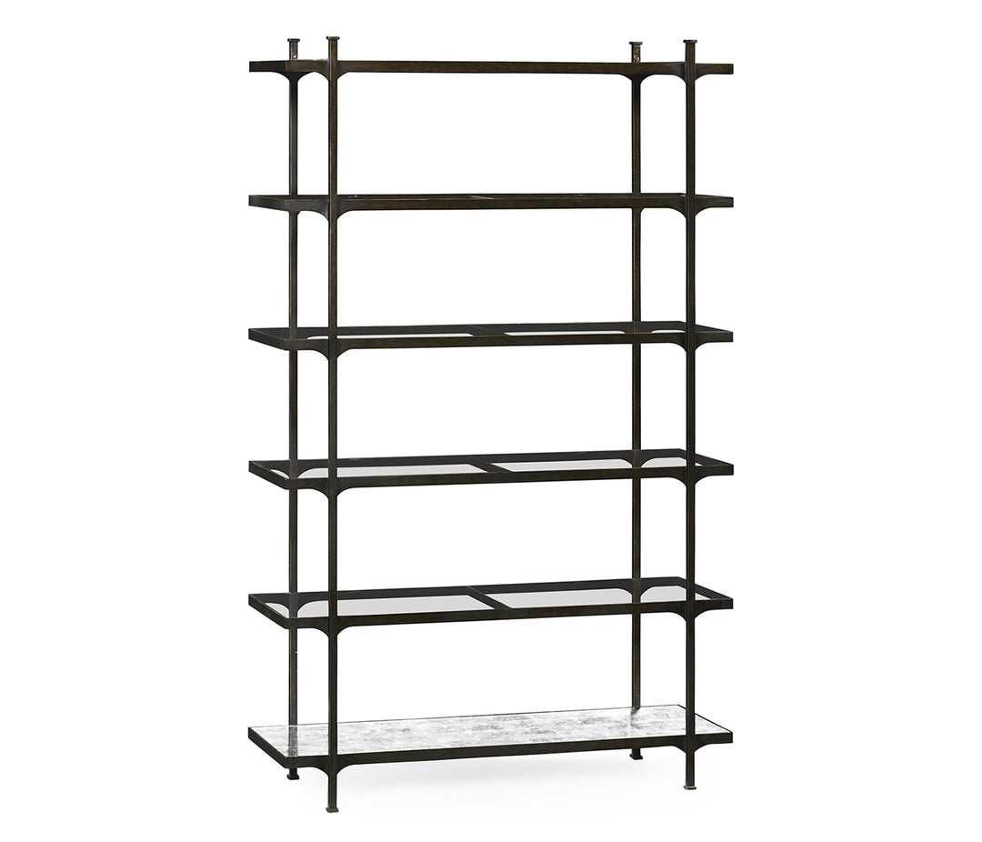 JC Modern - Luxe Collection - Distressed Bronze Six Tier Étagère