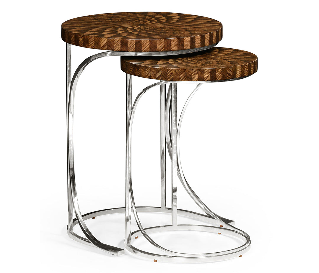 JC Modern - Icarus Collection - Feather Inlay Nest of Tables