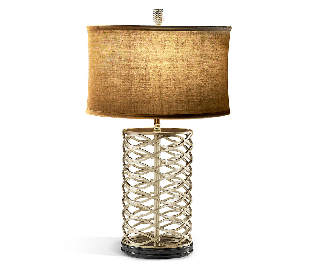 JC Modern - Luxe Collection - Silver Interlaced Iron Table Lamp