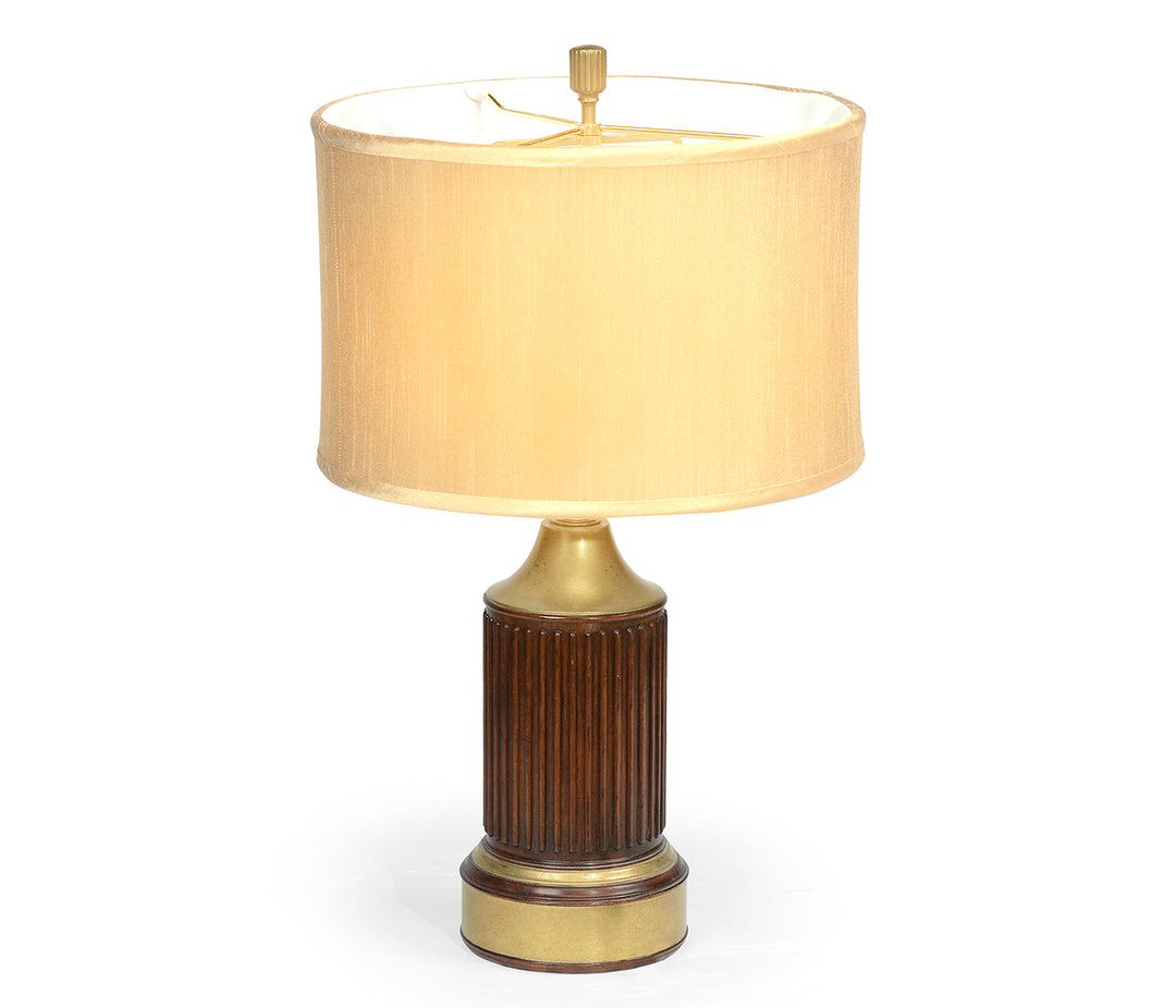 Buckingham Collection - Round Fluted Mahogany Table Lamp