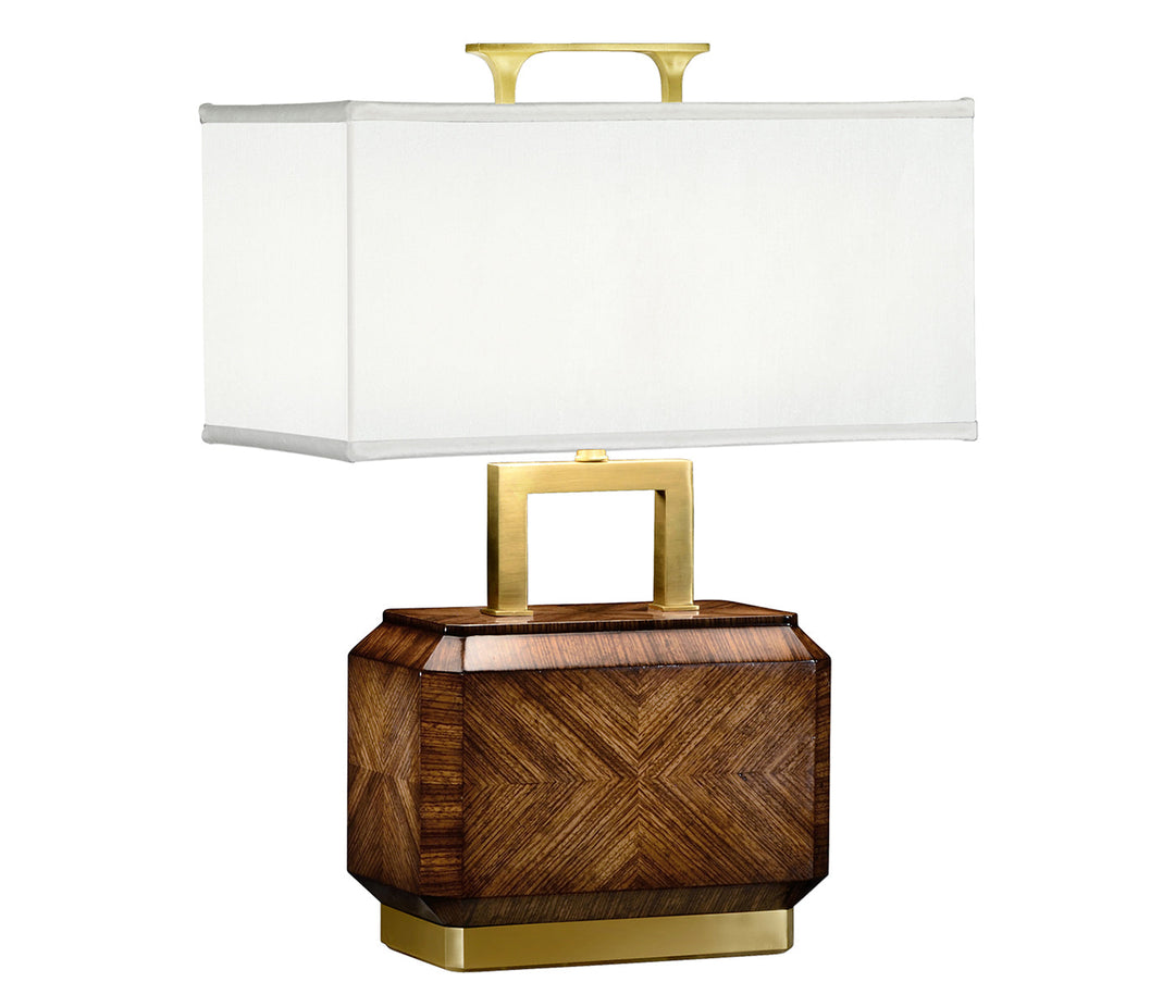 JC Modern - Cosmo Collection - Tea Caddy Zebrano Table Lamp