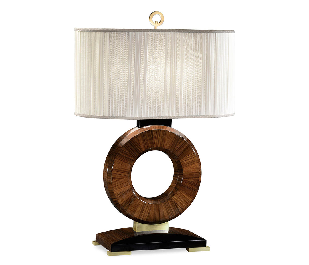 JC Modern - Santos Collection - Porthole Rosewood Table Lamp