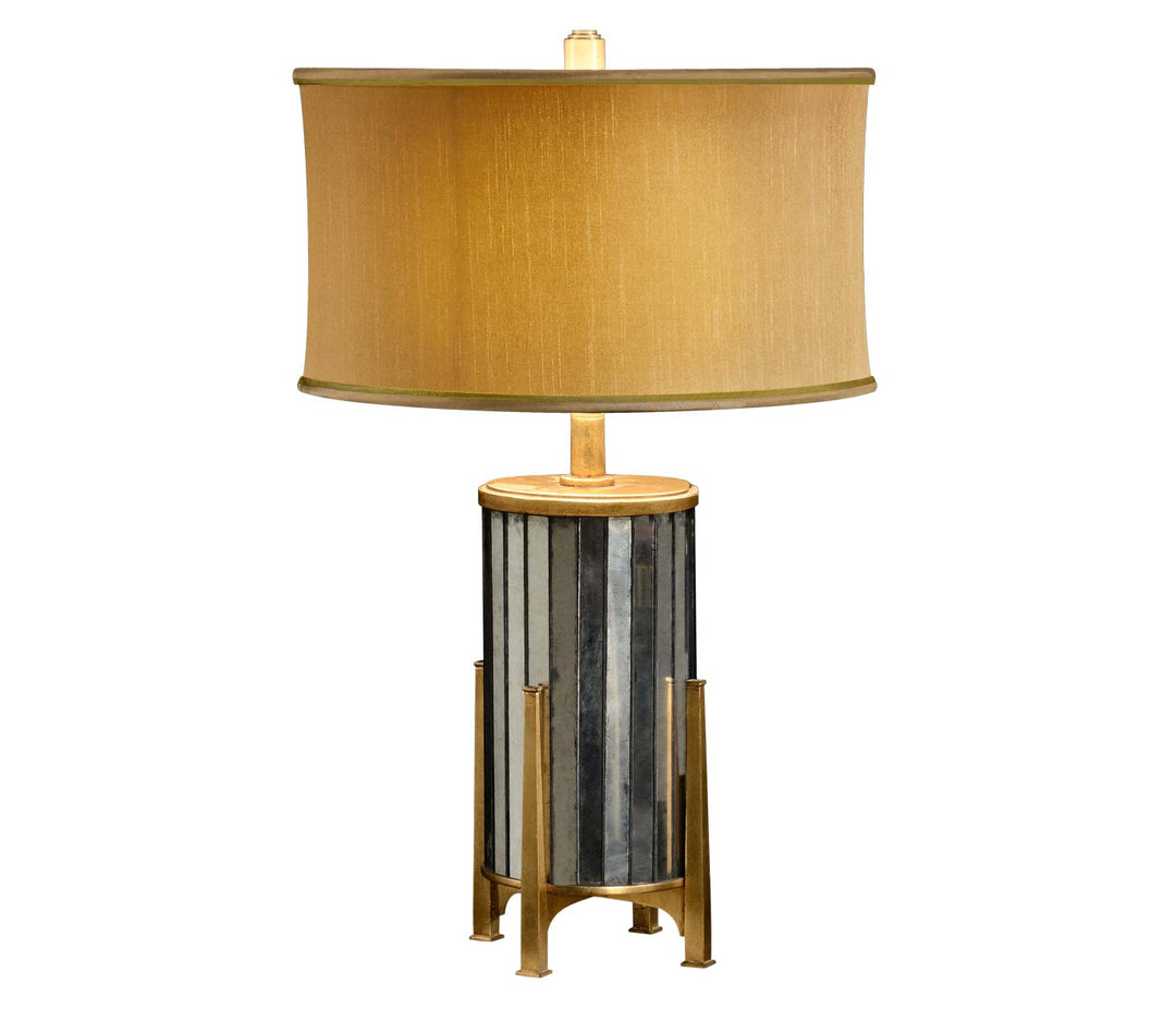 JC Modern - Luxe Collection - Églomisé and Gilded Metal Table Lamp