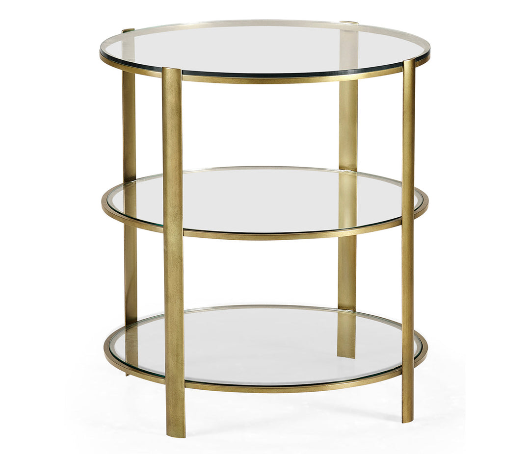 JC Modern - Cosmo Collection - Cosmo Round Antique Brass End Table