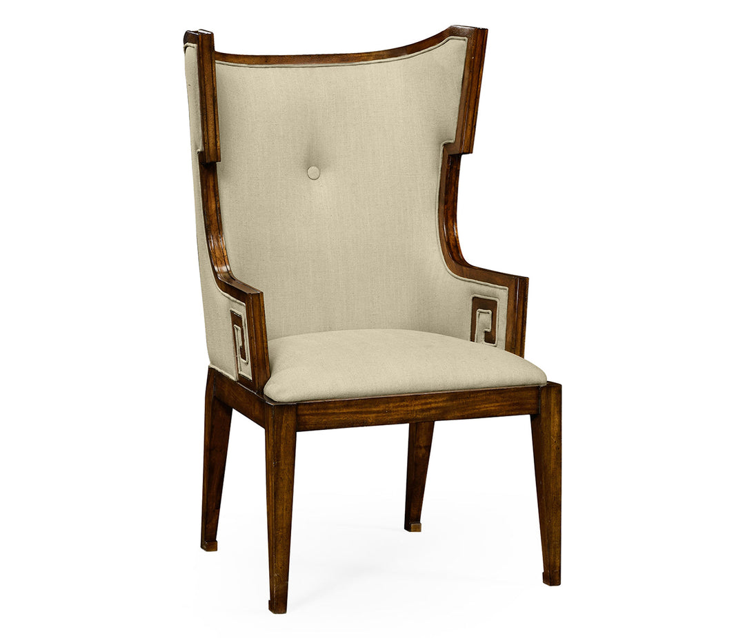 Windsor Collection - Greek Key Design Biedermeier Walnut Arm Chair