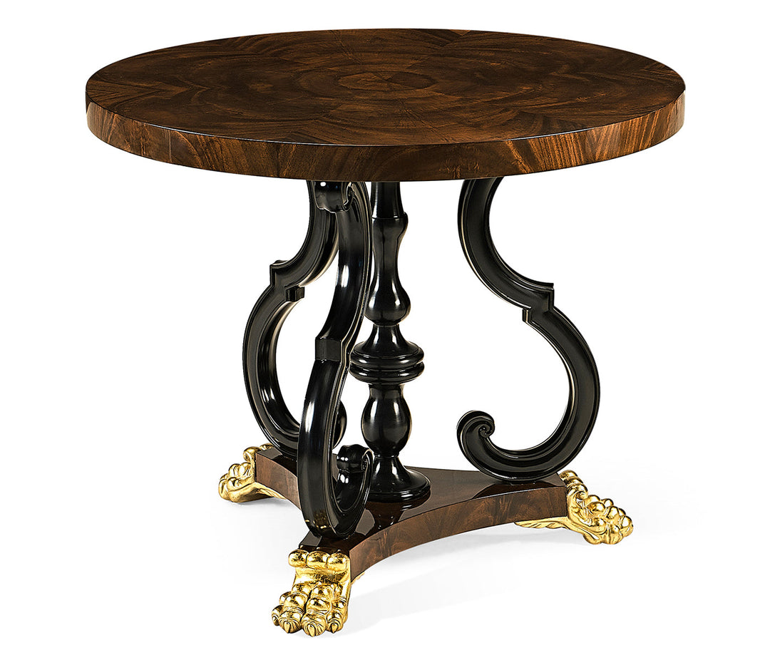 Knightsbridge Collection - Mahogany centre table with gilded lions paw feet