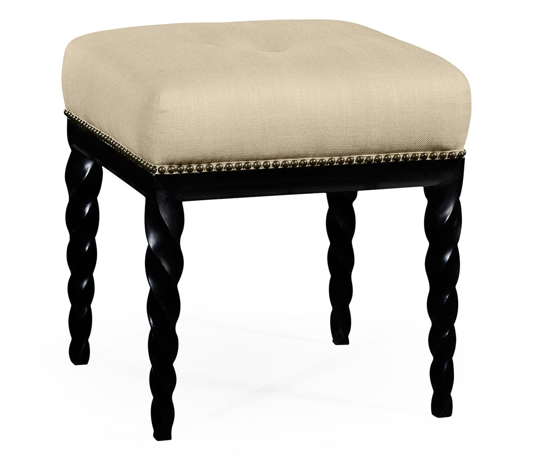 JC Modern - Twist Collection - Black Barleytwist Stool