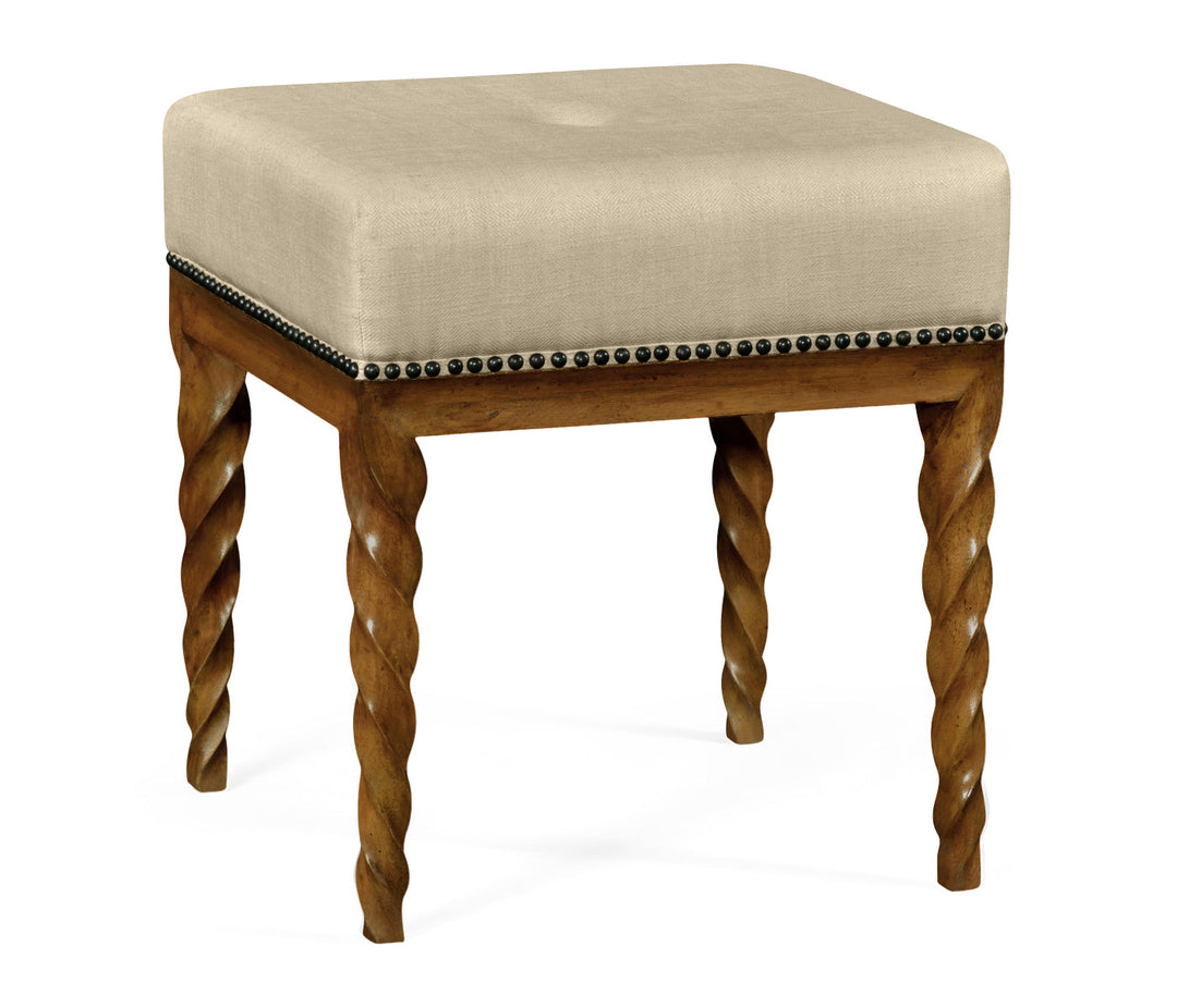 JC Modern - Twist Collection - Walnut Barleytwist Stool