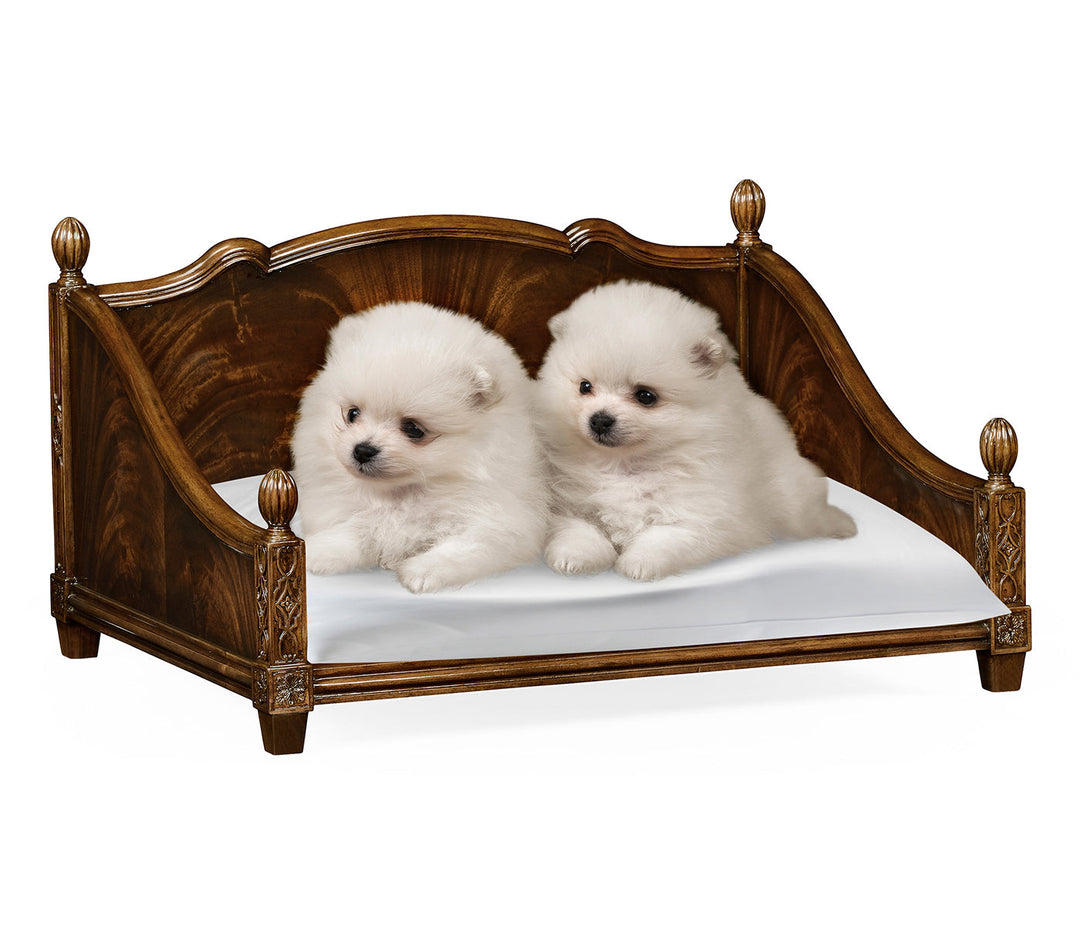 Buckingham Collection - Rectangular Four Poster Mahogany Dog Bed