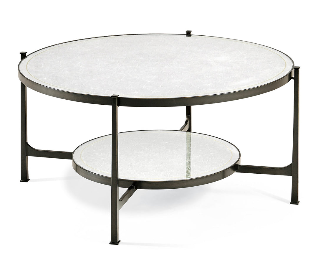 JC Modern - Luxe Collection - Églomisé Glass Bronze Coffee Table