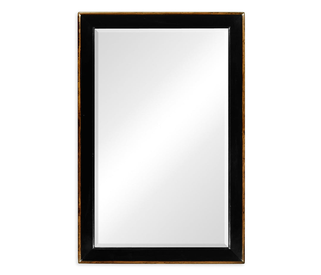 Kensington Collection - Black and walnut rectangular mirror (Small)