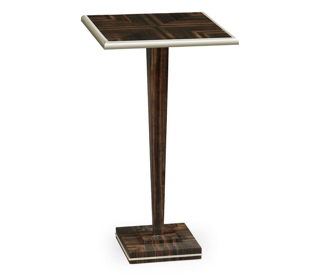 JC Modern - Soho Collection - Macassar Ebony Martini Table with White Brass Detail