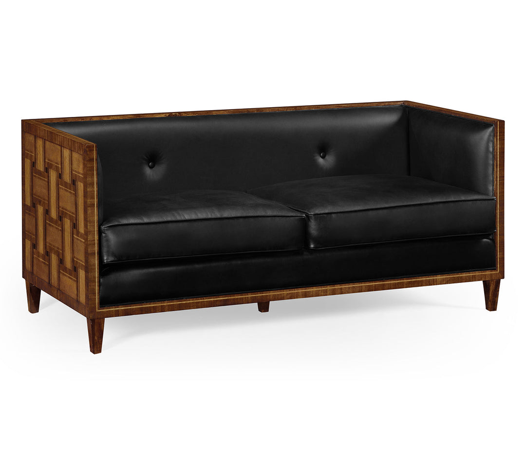 JC Modern - Cosmo Collection - 2.5 Seater Cosmo Sofa, Upholstered in Black Leather