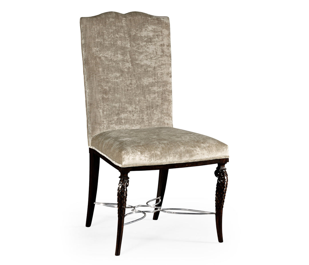 JC Modern - Icarus Collection - Icarus Dining Side Chair, Upholstered in Calico Velvet