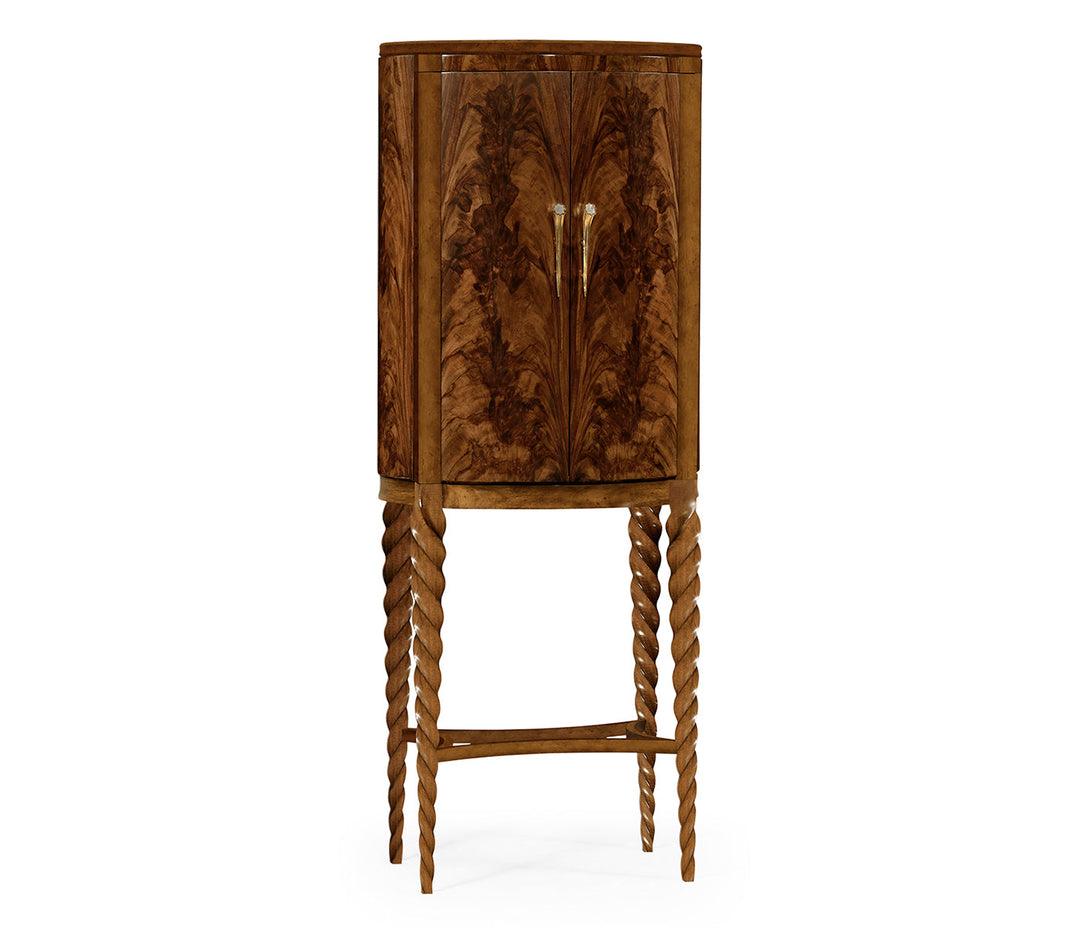 JC Modern - Twist Collection - Walnut Barleytwist Drinks Cabinet