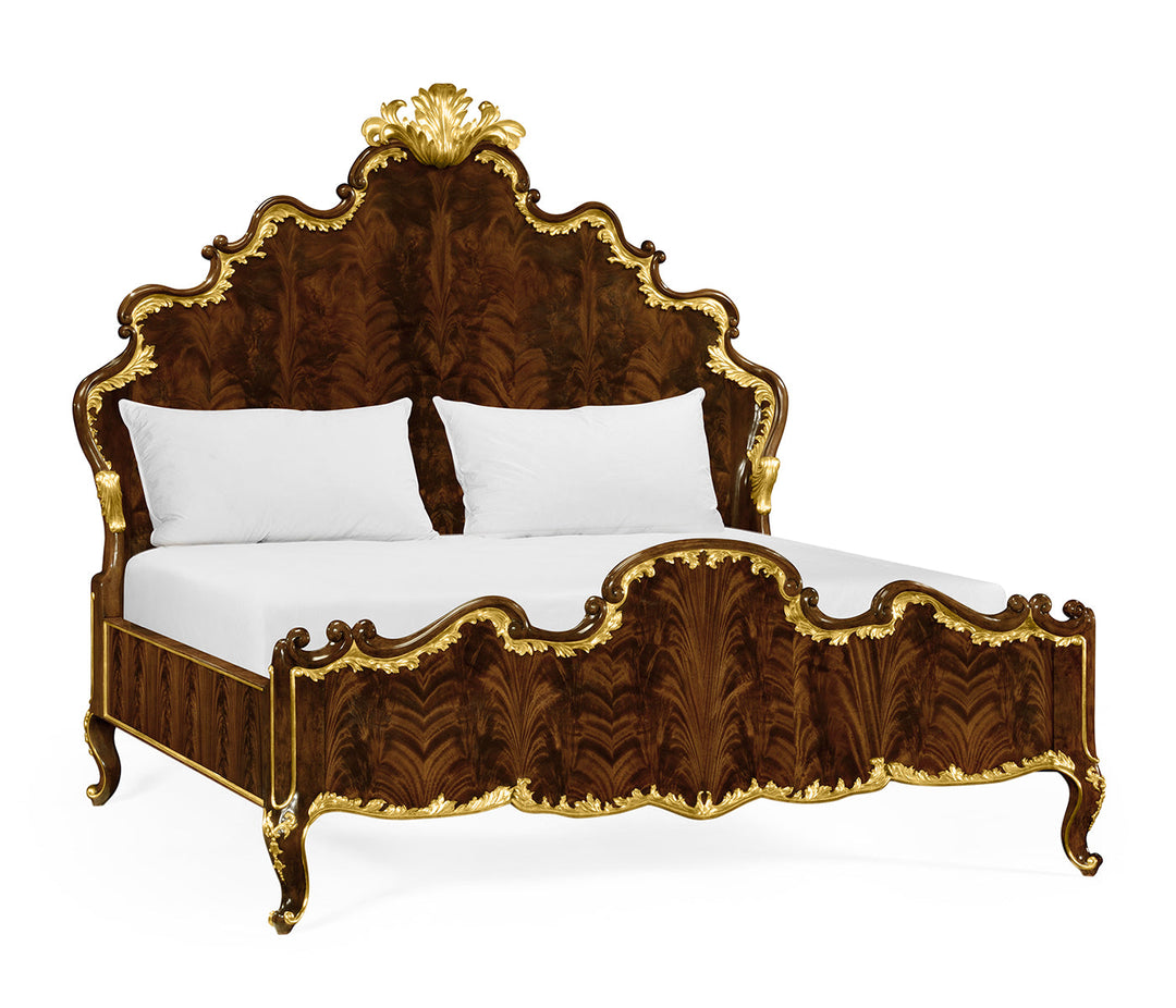 Monte Carlo Collection - High Lustre Mahogany & Gilded Cali King Bed