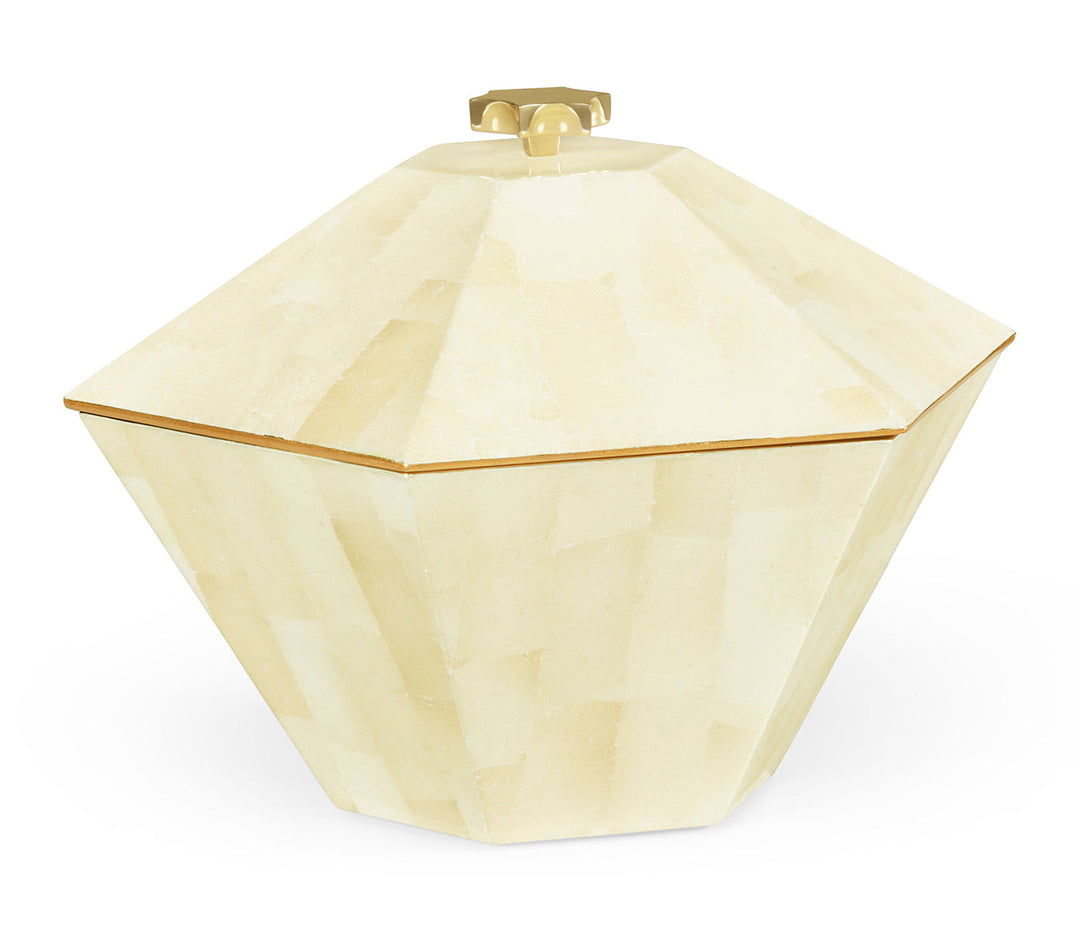 JC Modern - Indochine Collection - Dutch White Eggshell Hexagonal Box