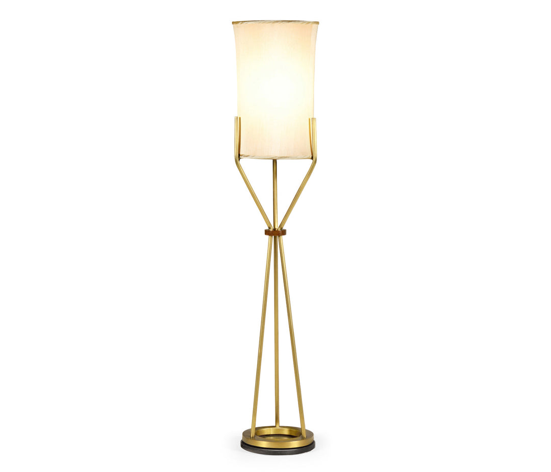 JC Modern - Camden Collection - Circular Brass Floor Lamp