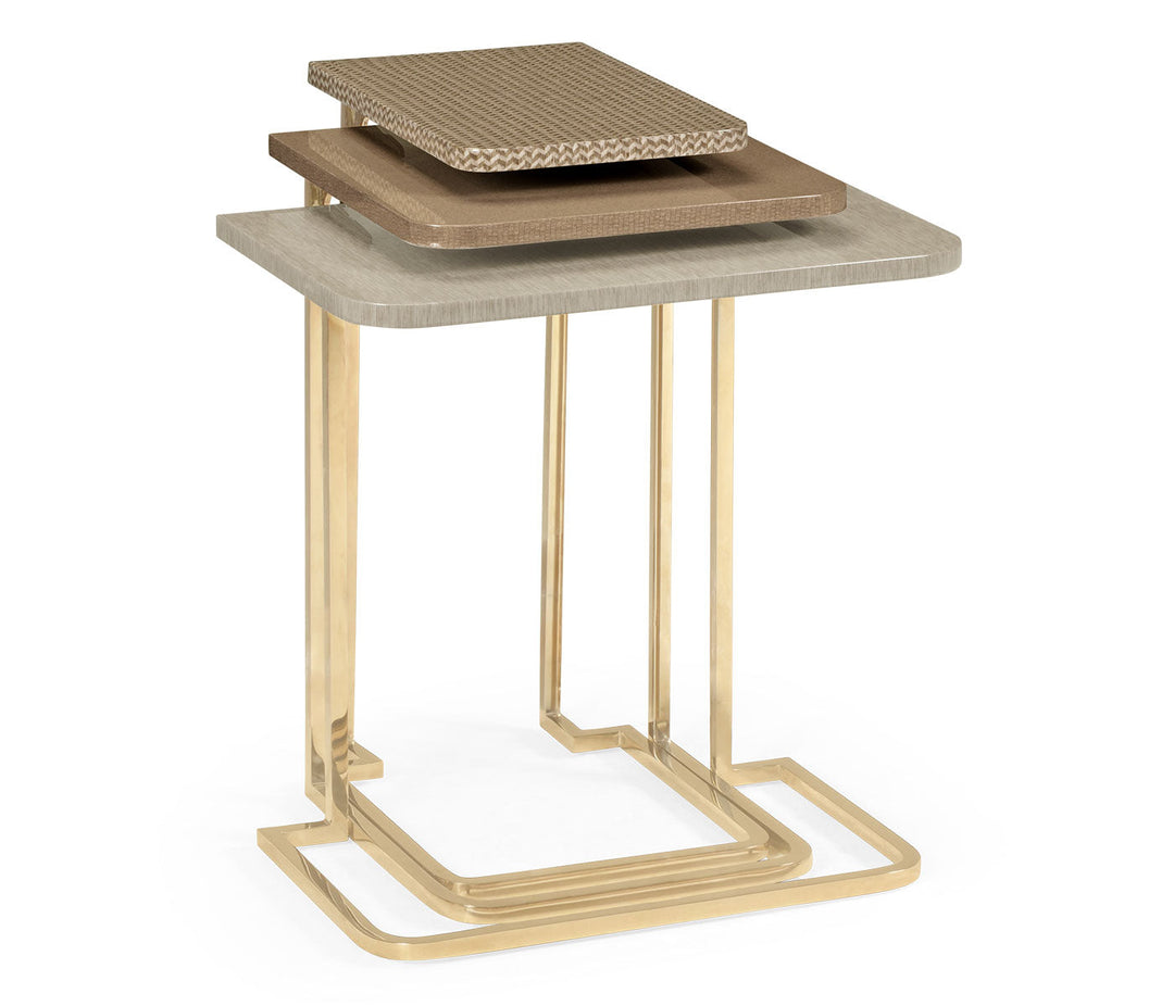 JC Modern - Eclectic Collection - Brown Italian Layer Nesting Tables