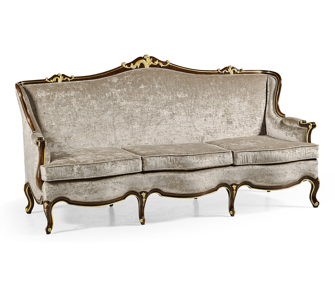 Monte Carlo Collection - Bergère Three Seater Sofa with Gilded Carving