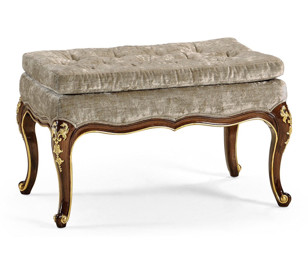 Monte Carlo Collection - Dressing Stool with Gilt Carved Detailing