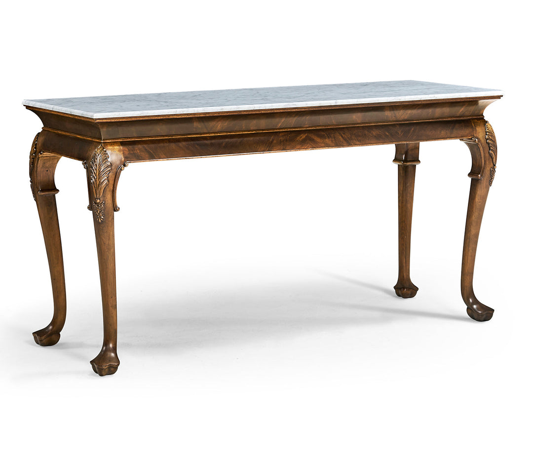 Brompton Collection - Brown Mahogany Buffet Table with Marble Top