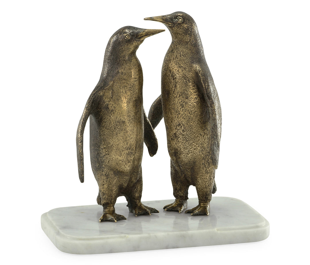 Curated Collection - Anitque Dark Bronze Penguins