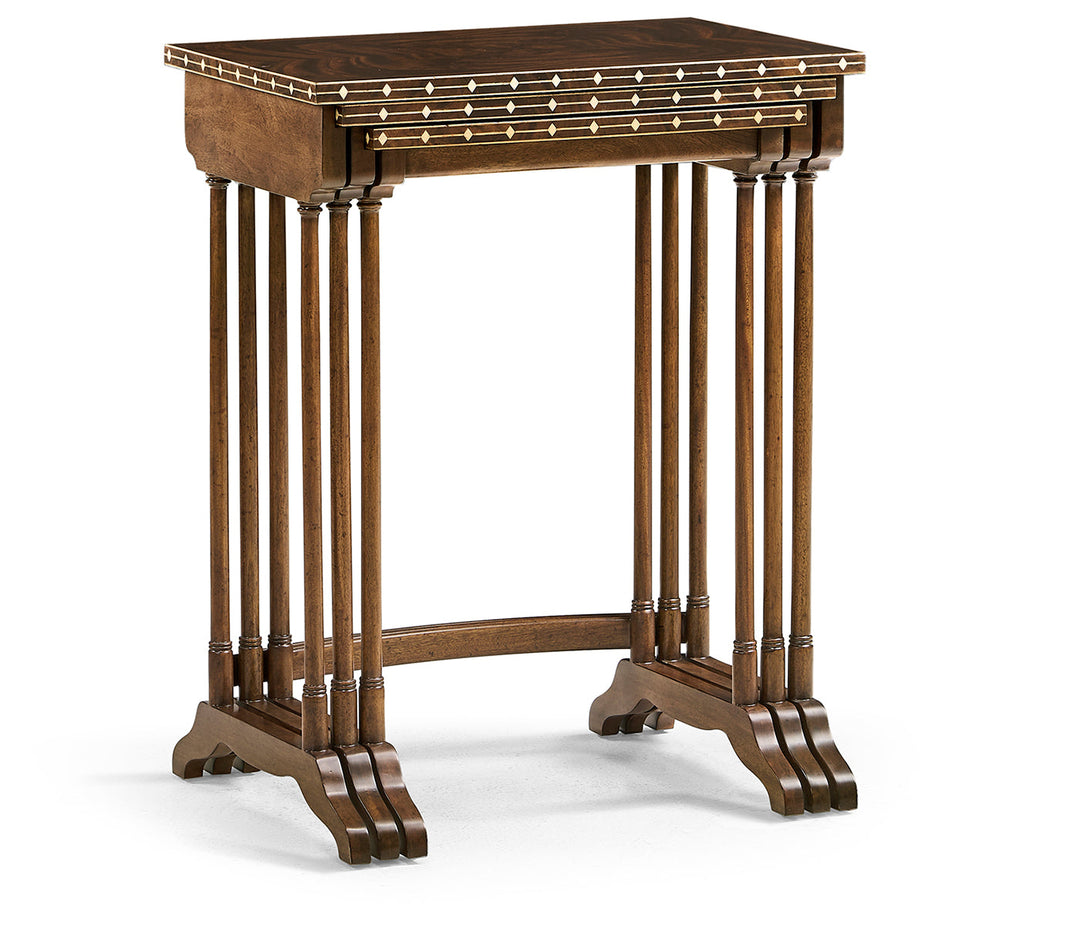 Brompton Collection - 3 Nesting Tables with Faux Bone Inlay