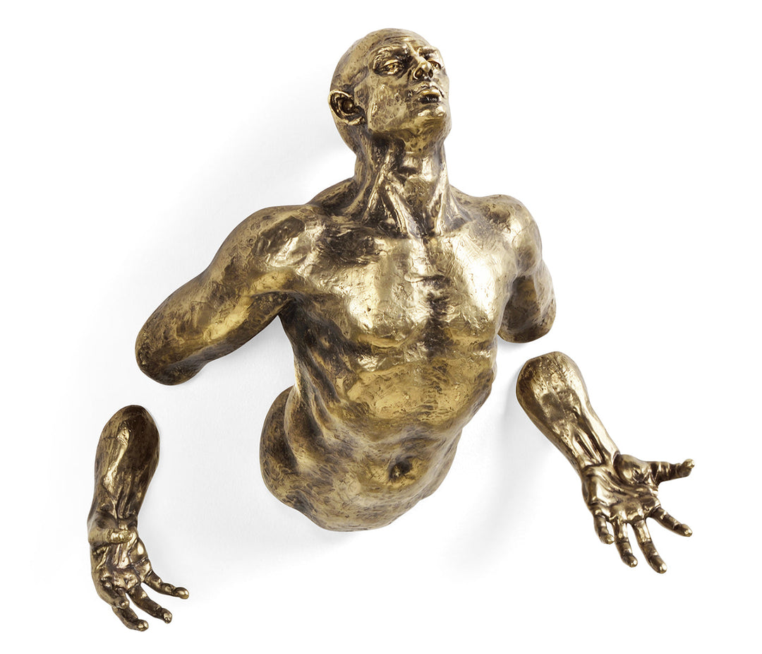 Curated Collection - Anitque Brass Floating Man