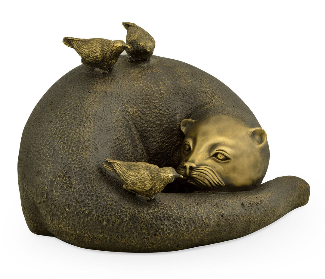 Curated Collection - Antique Black Brass Otter