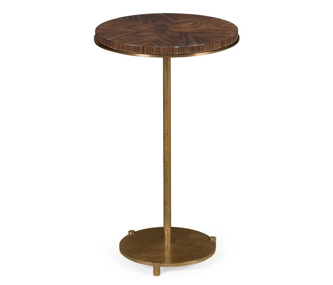 Curated Collection - Small Round Dark Santos & Brass Wine table