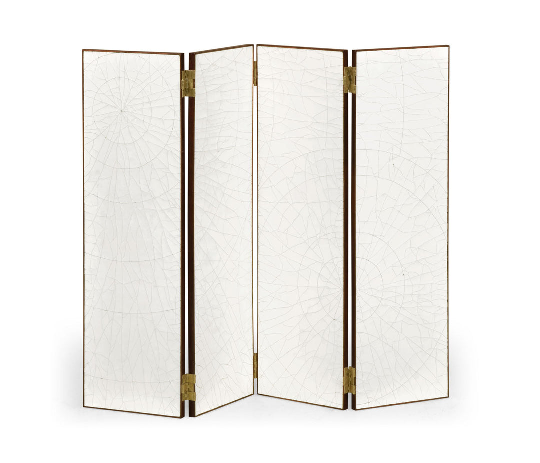 JC Modern - Eclectic Collection - Crackle Ceramic Lacquered Folding Screen