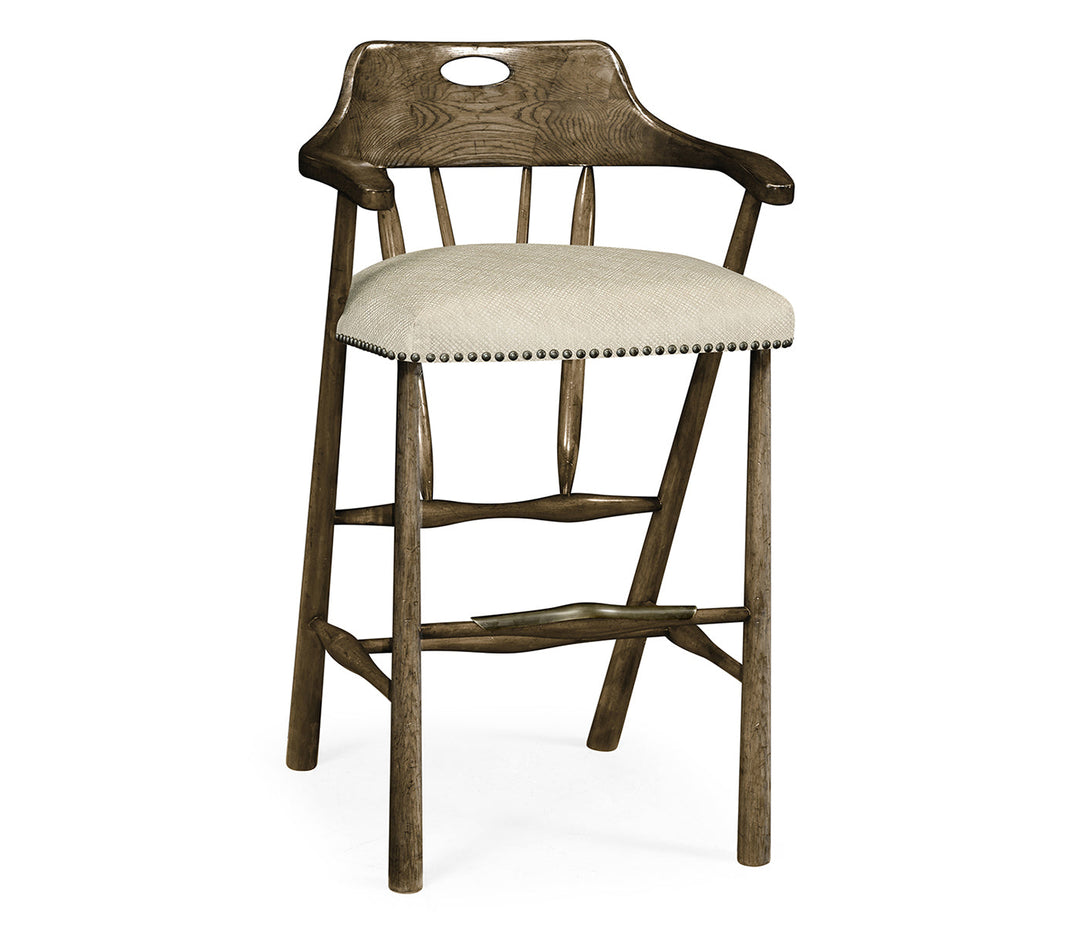 Smokers Style Dark Driftwood Bar Stool 495887-BS-DTD-F200